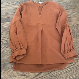 CO V-neck Brown Tunic